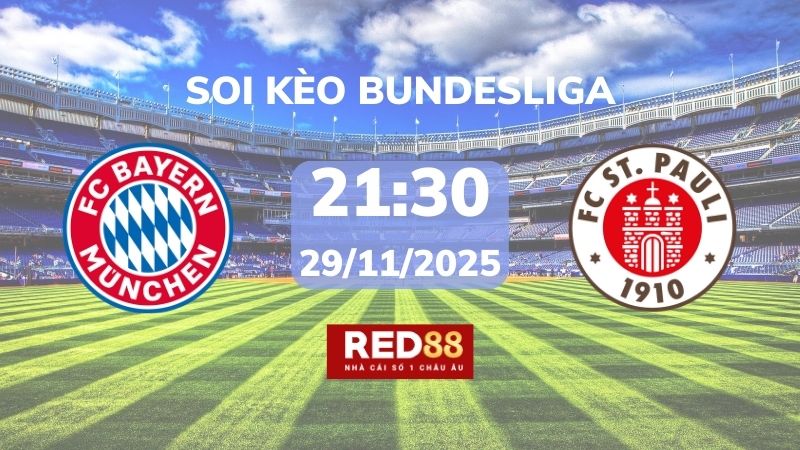 Soi kèo Bayern Munich vs St. Pauli – 21h30 – 29/11 – Bundesliga
